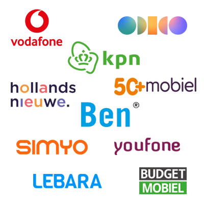 De verschillende providers bij Mobiel.nl