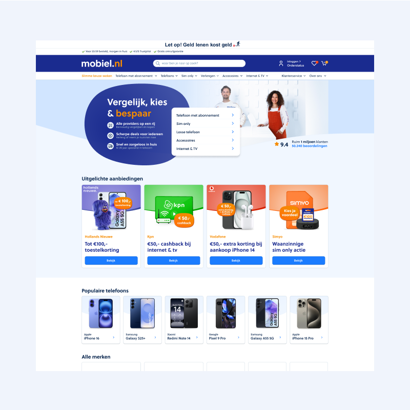 Vernieuwing website Mobiel.nl