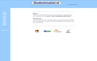 Eerste website
